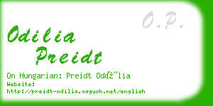 odilia preidt business card